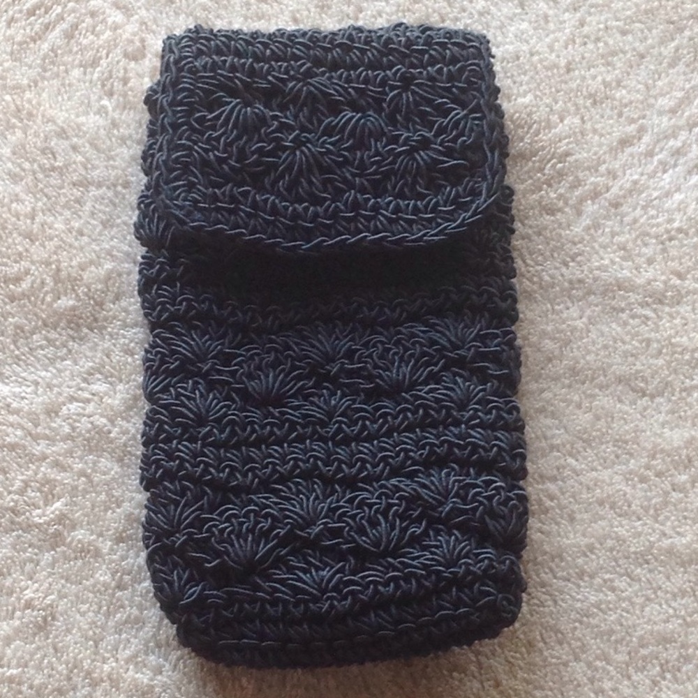 Black crochet case